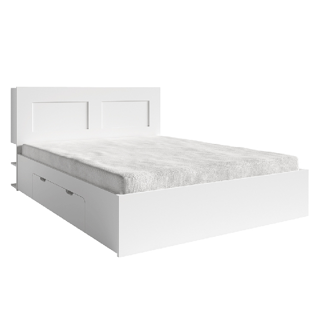 Manželská postel 160 cm Raloma (bílá) (s úl. prostorem)