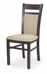 Jídelní židle Garret 2 (ořech tmavý + béžová)