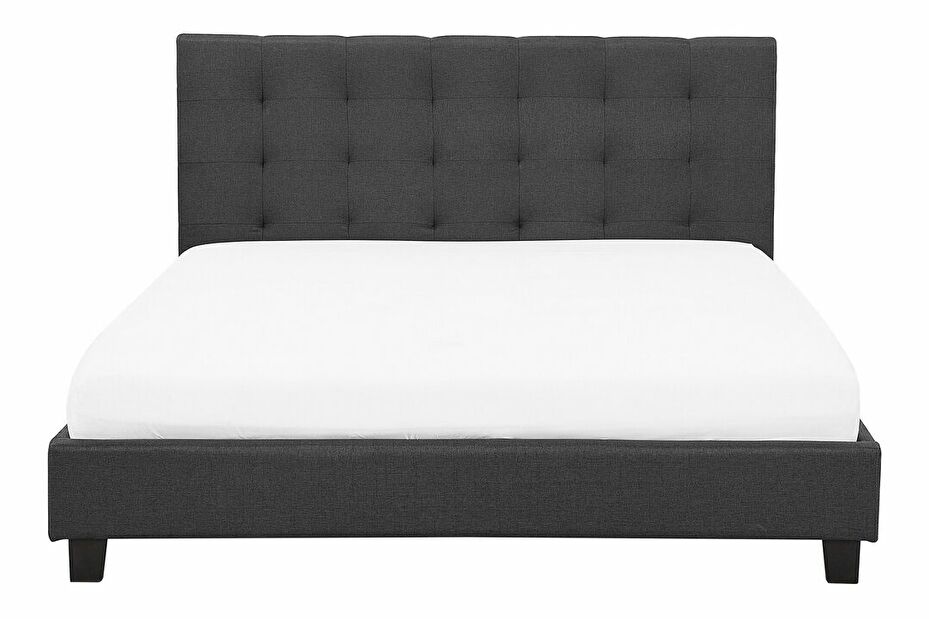 Manželská postel 180 cm Rhiannon (tmavě šedá) (s roštem a matrací)