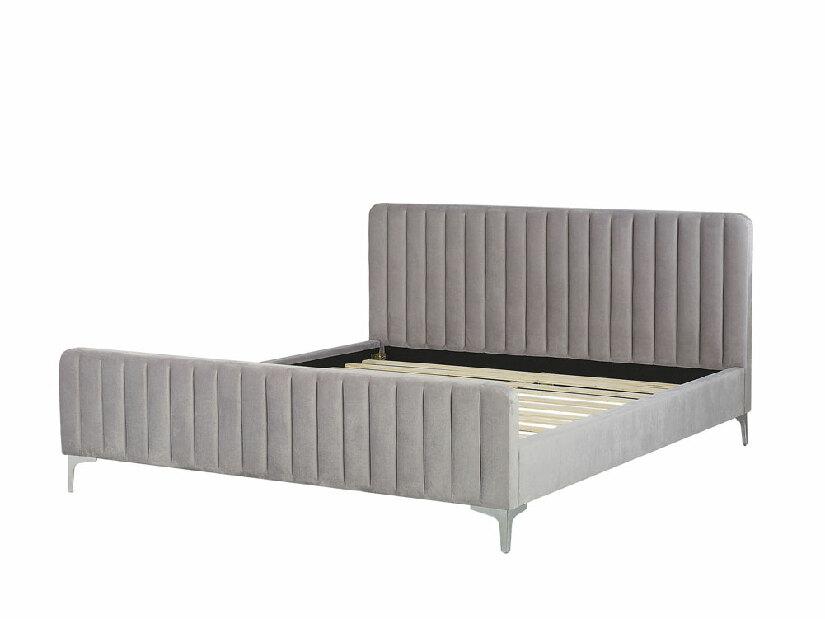 Čalouněná postel 180x200 cm Laraine (světle šedá) (s roštem)