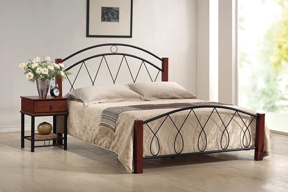 Manželská postel 160 cm Capri A (s roštem)