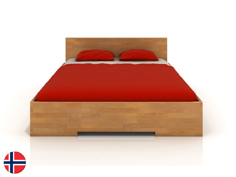 Manželská postel 200 cm Naturlig Kirsebaer High (buk) (s roštem)