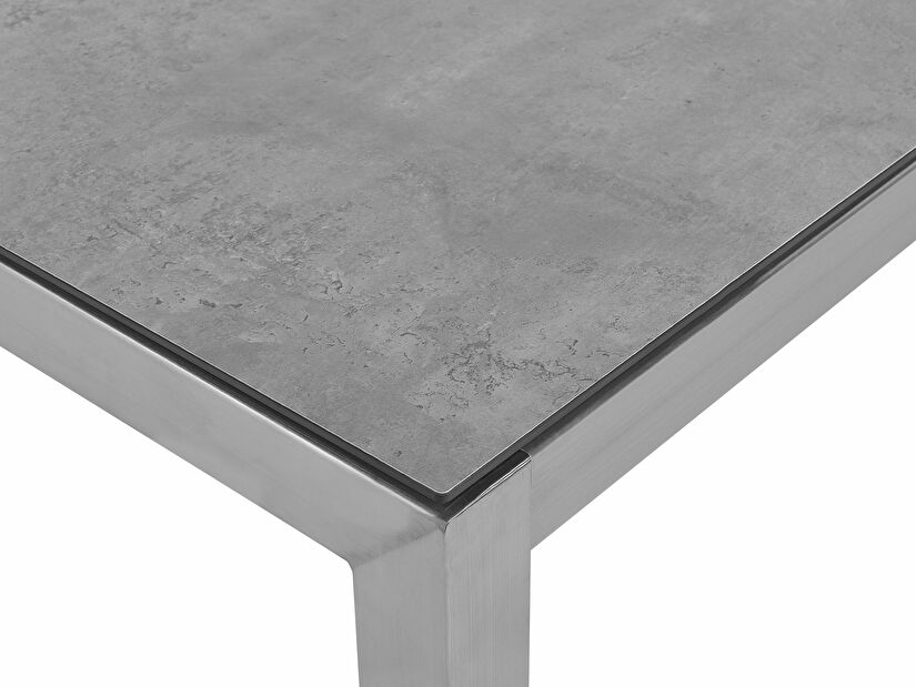 Zahradní set GROSSO/COLSO (beton) (laminát HPL) (šedé židle) (pro 6 osob)