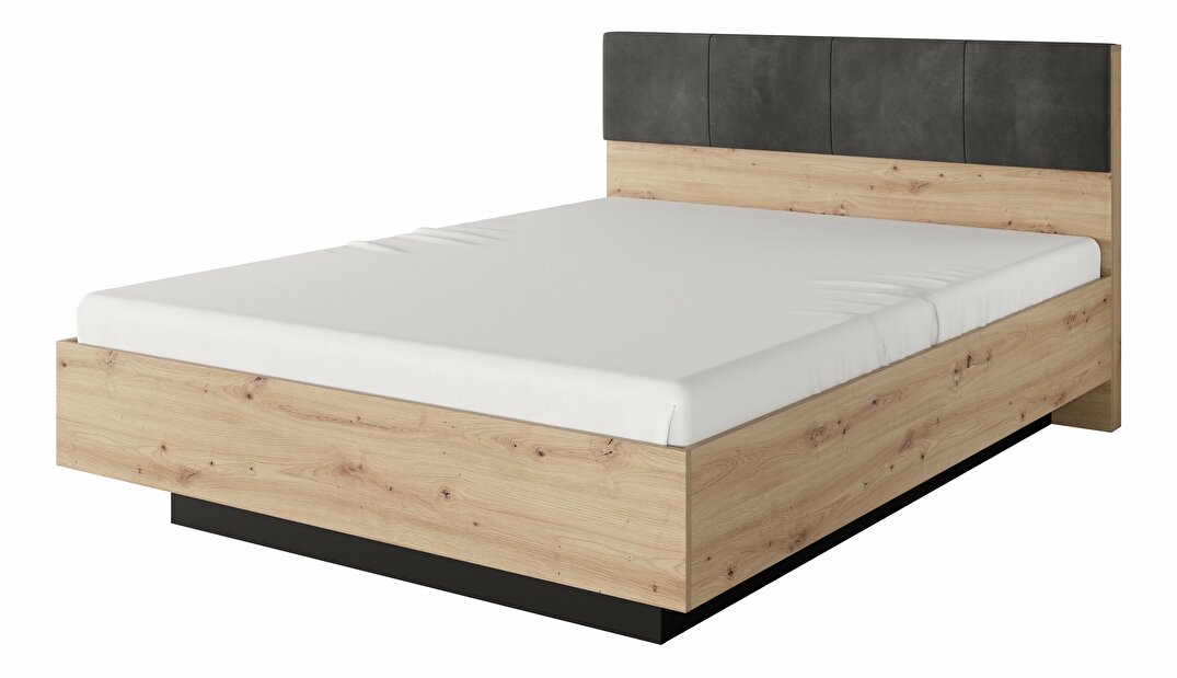Manželská postel 160 cm Tallin (s úložným prostorem) (bez matrace a roštu) (dub artisan + antracit)