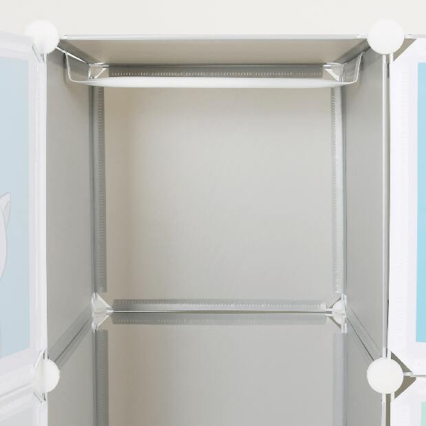 Dětská modulární skříň Eleanor (šedá + dětský vzor)