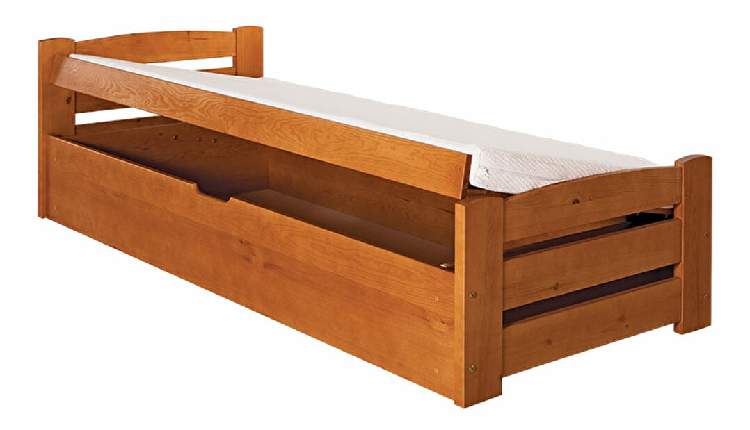 Jednolůžková postel 80 cm Lemo (s roštem a úl. prostorem)