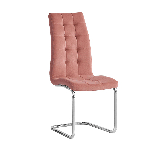 Jídelní židle Farando NEW (růžová + chróm)