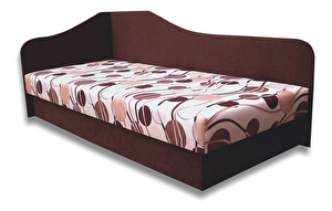 Jednolůžková postel (válenda) 80 cm Lady 87 (Tmavohnědá 40 + Ikarus 20) (L)