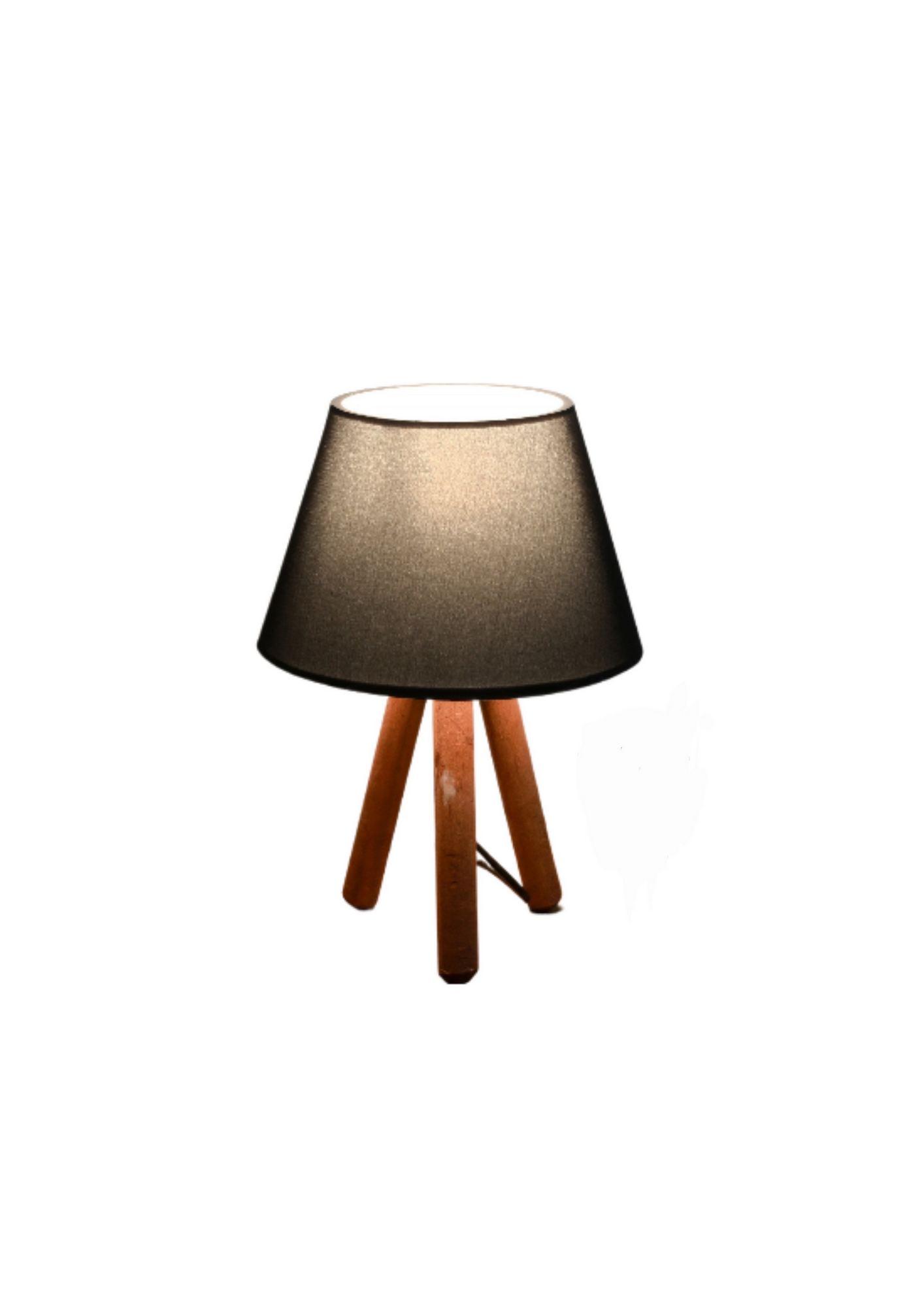 Stolní lampa Woodarella 5 (antracit + přírodní)