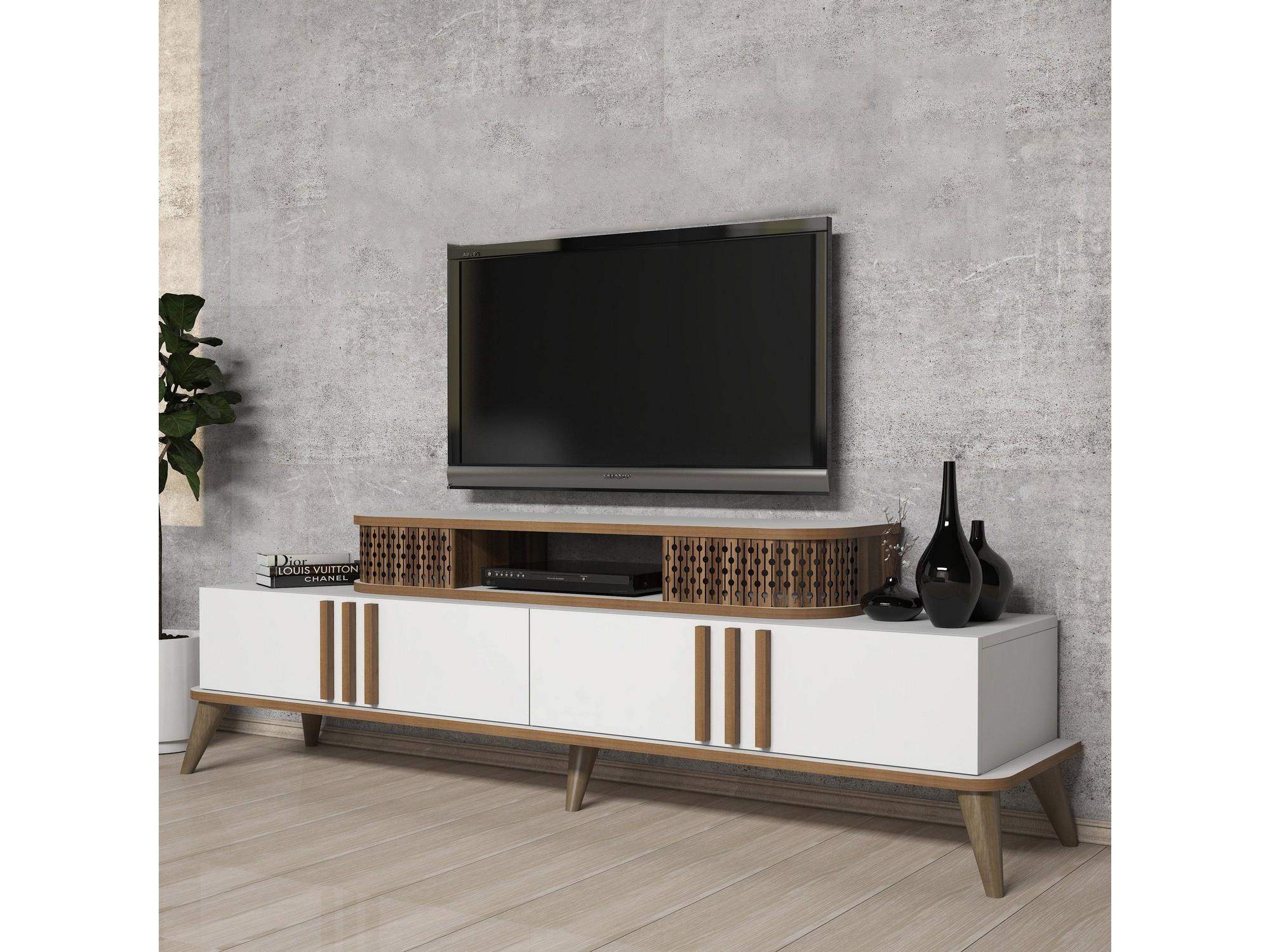 TV stolek/skříňka Lamele 2 (bílá)