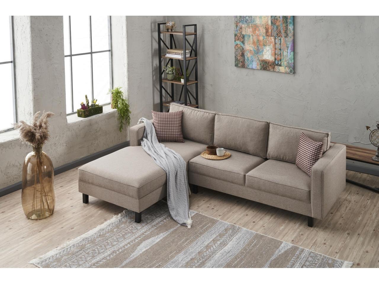 Rohová sedačka Kalen 1 (L) (krémová)