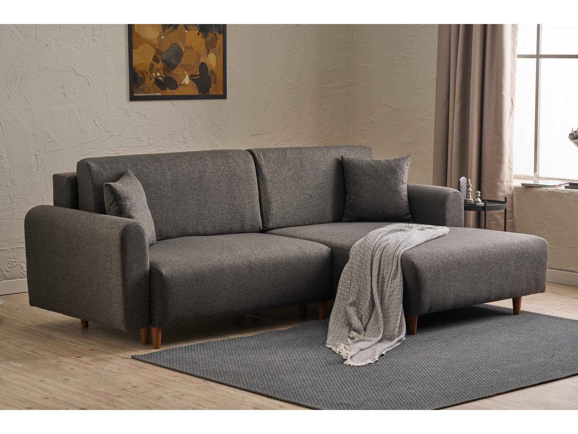 Rohová sedací souprava Minty (P) (antracit)