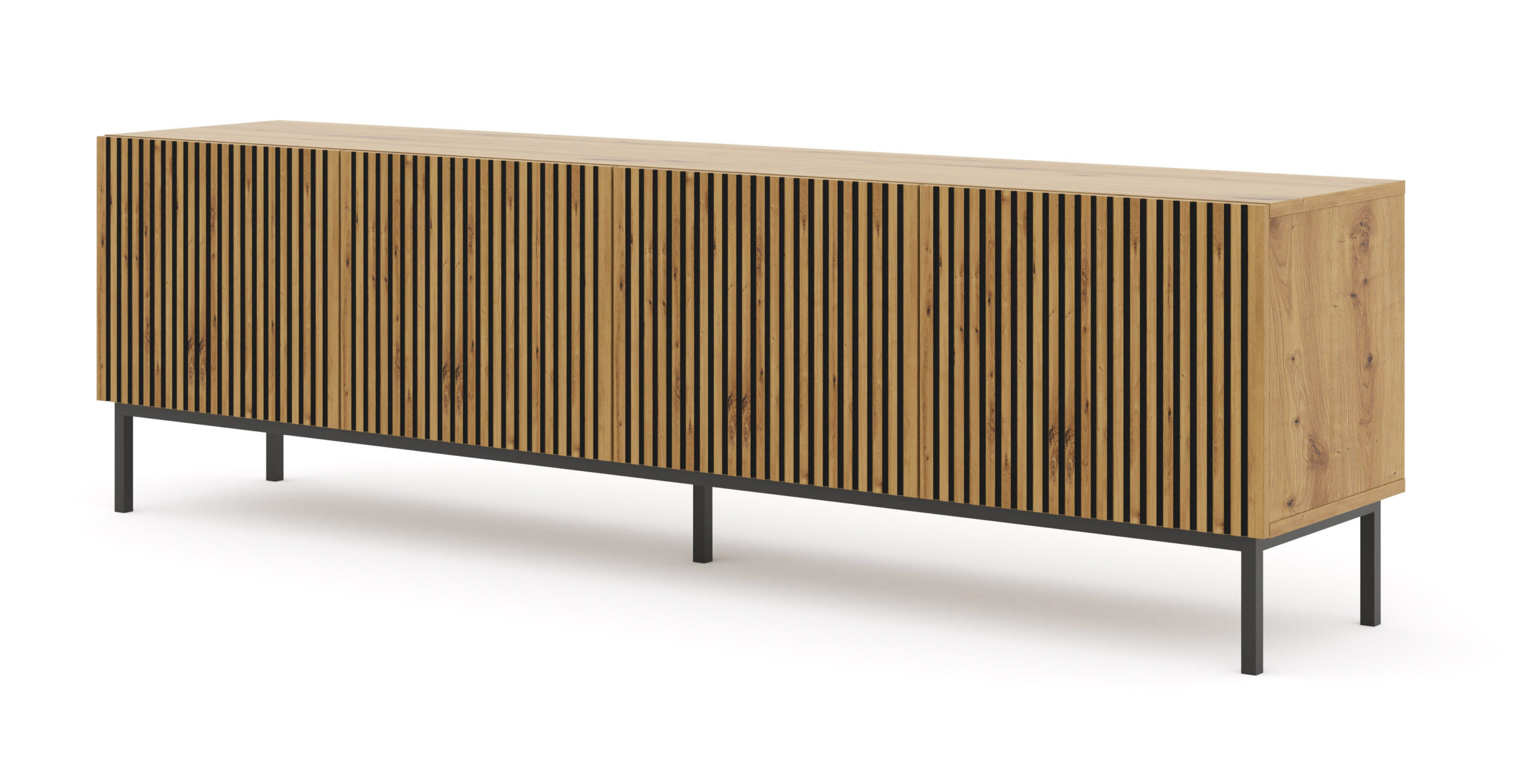 TV skříňka/stolek F 4D 200 Rowanna (černá + dub artisan)