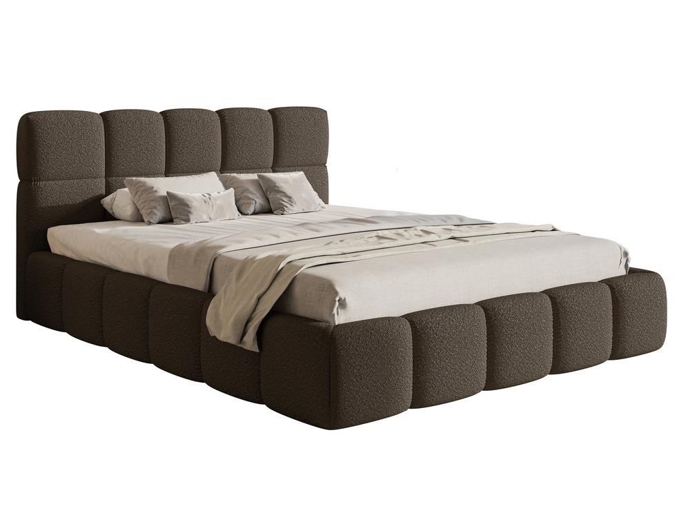 Manželská postel 160 cm Cirsten 160 (s roštem) (s úl. prostorem) (tmavě hnědá)