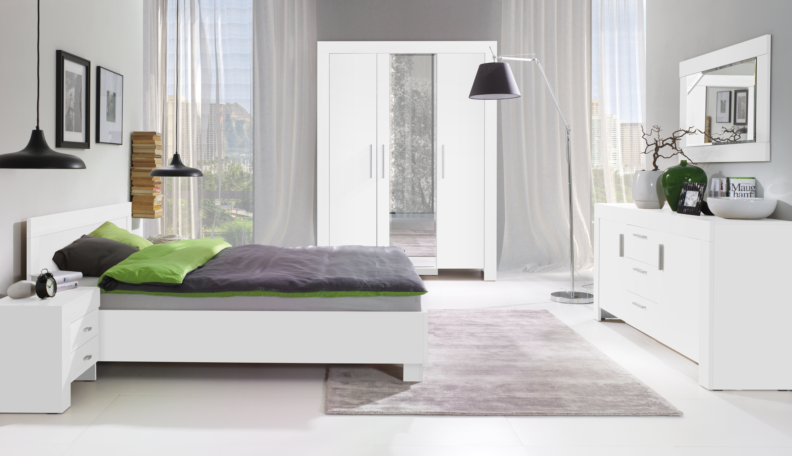 Manželská postel 140 cm Camber C23 (bílá) (s roštem)