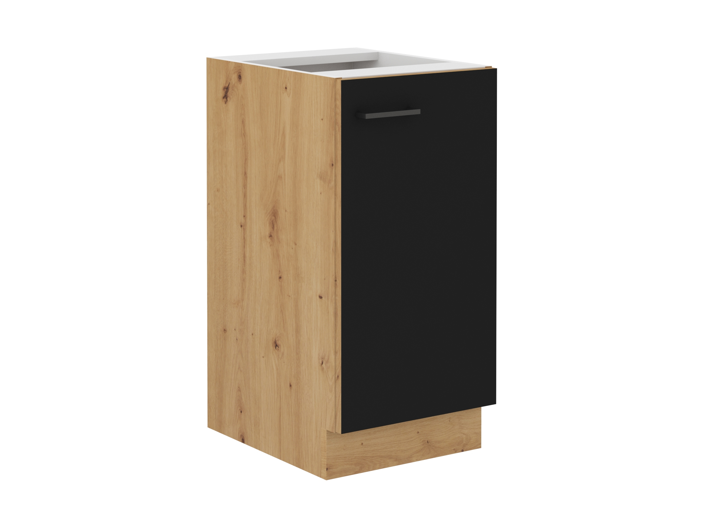 Dolní kuchyňská skříňka Miraluna (dub artisan + černá matná)