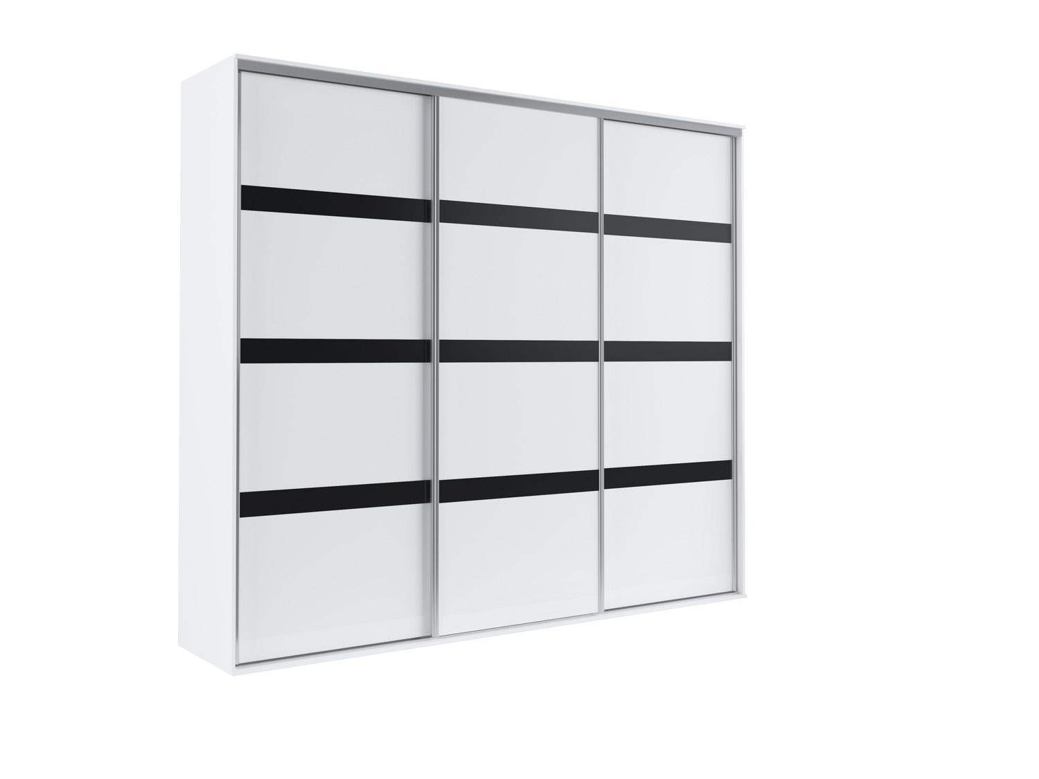 Šatní skříň s posuvnými dveřmi Gantera 3 E (bílá)