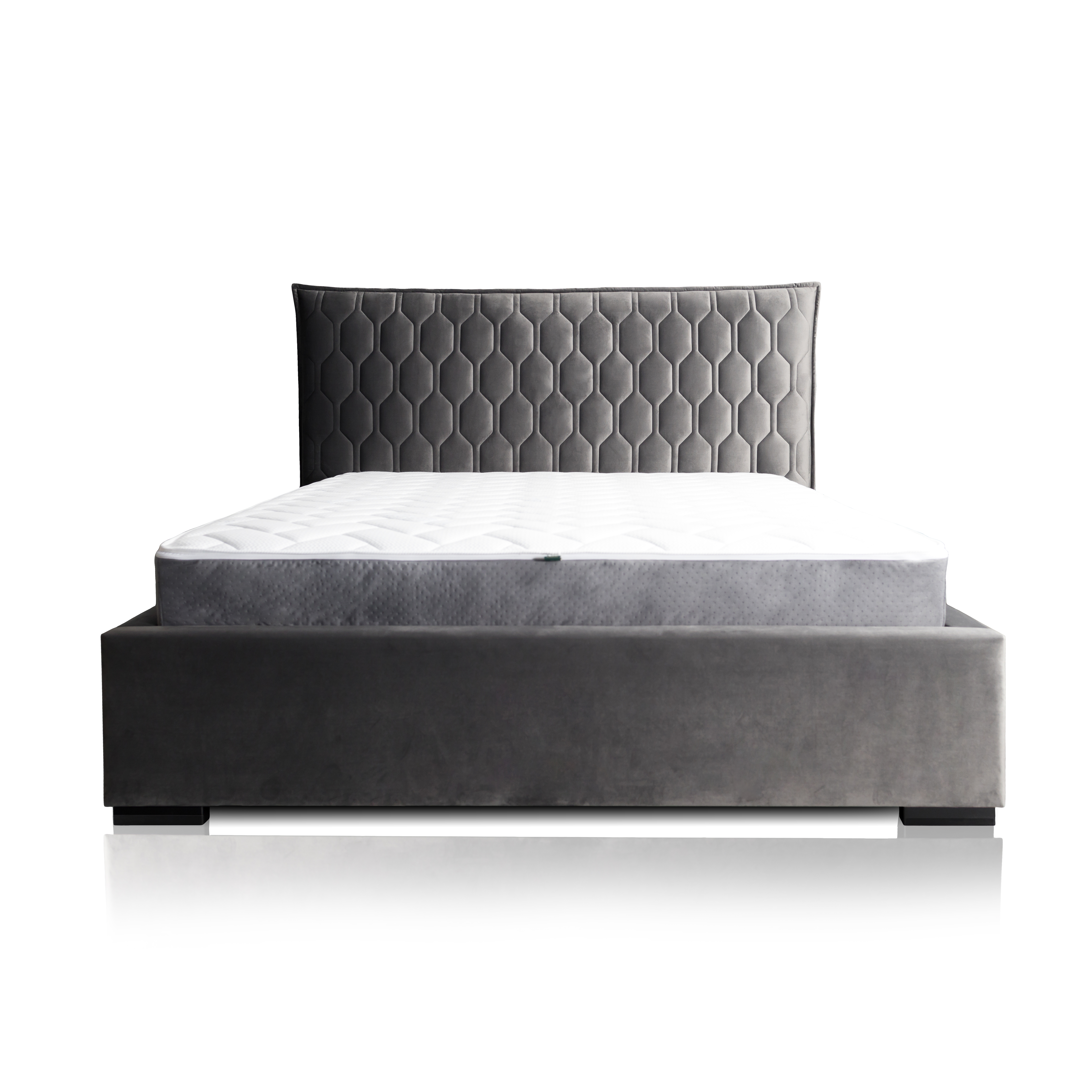 Čalouněná postel 140x200 cm - Newie (šedá)