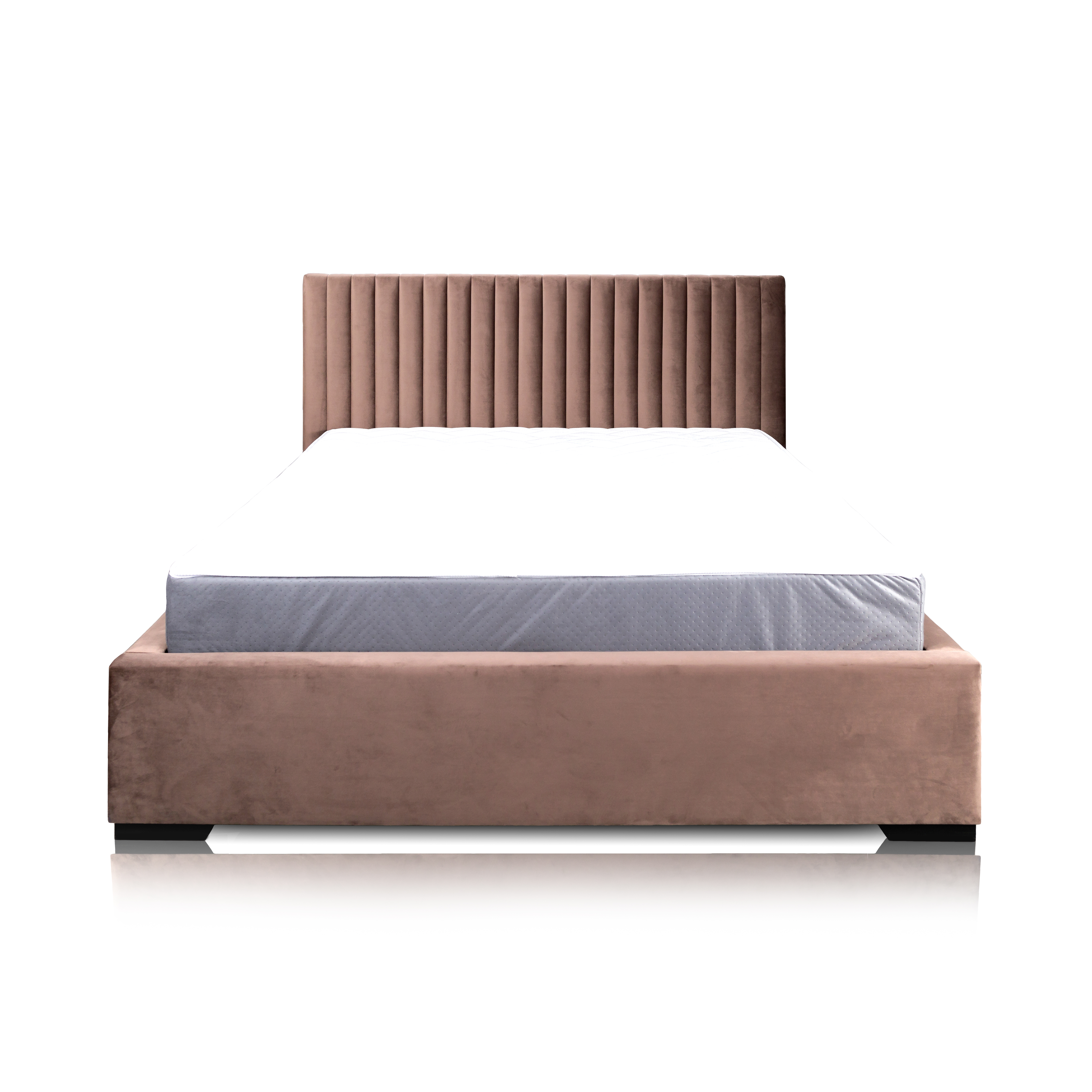 Čalouněná postel 140x200 cm - Veggie (hnědá)