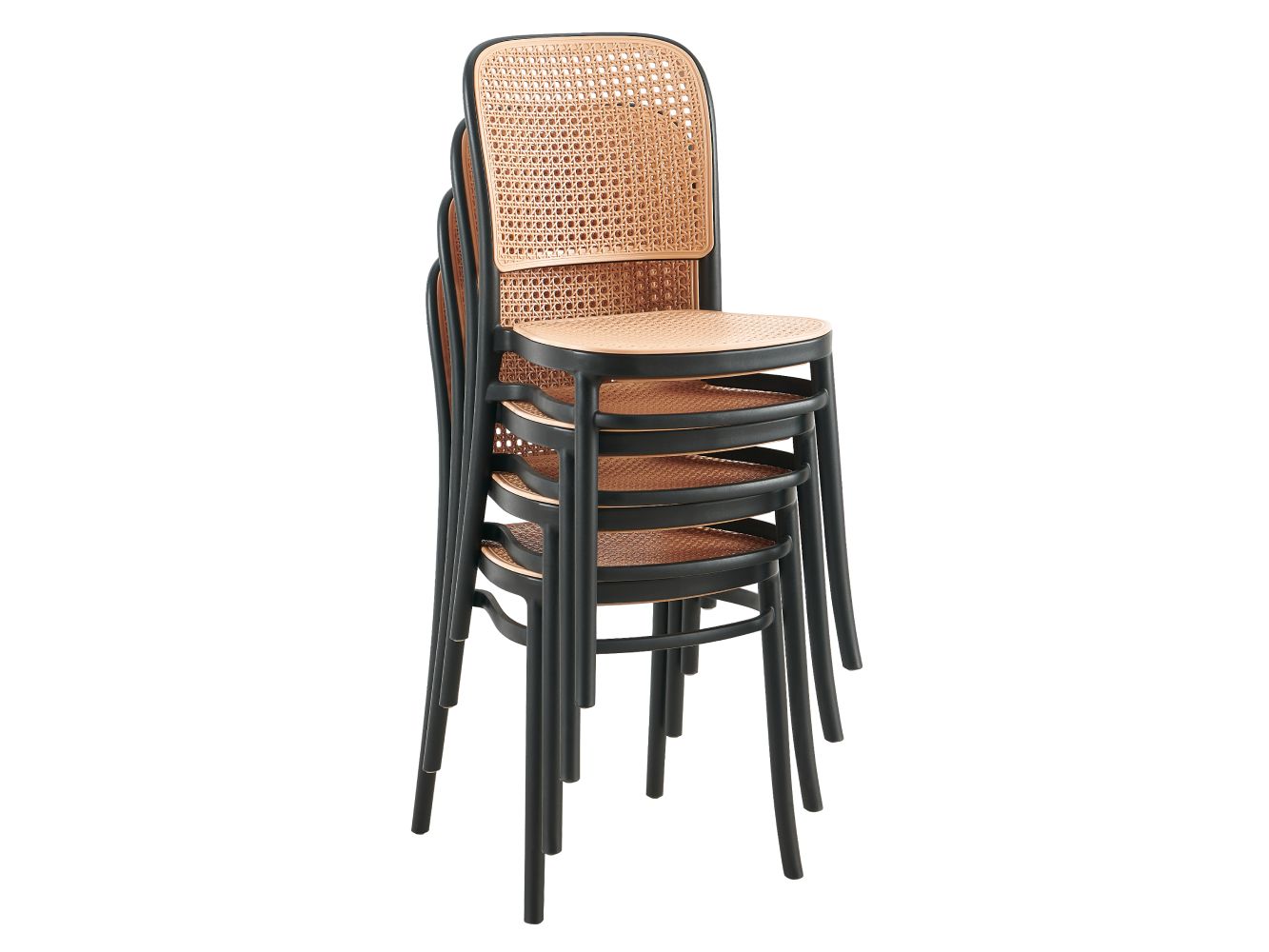 Jídelní židle LENITO (černá + béžová)