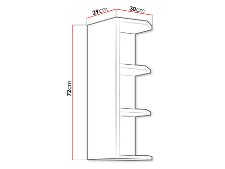 Horní kuchyňský regál Vintageline 30 G 72 ZAK (bílá)