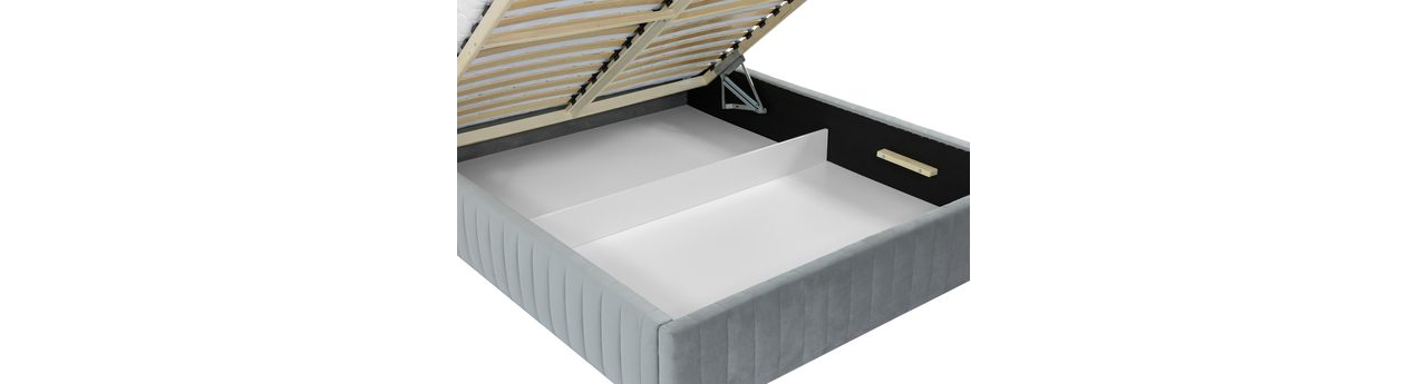 Manželská postel 180 cm Lentoa (modrá) (s roštem) (s úl. prostorem)