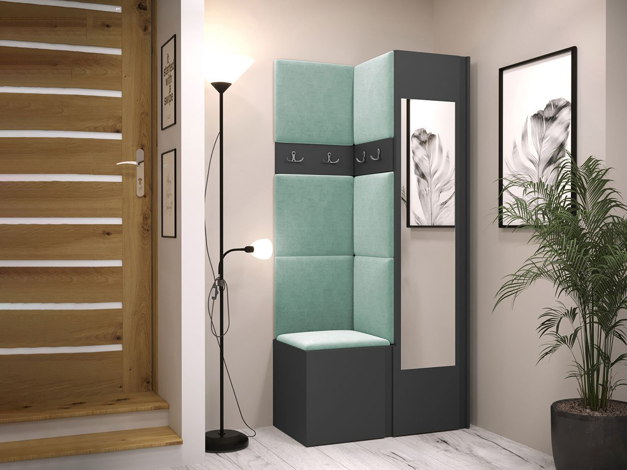 Předsíň Tovenaz XXV (grafit + béžová)