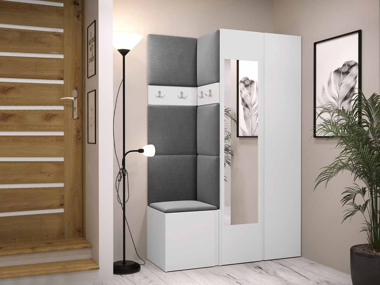 Předsíň Tovenaz XXVI (bílá + ocelová šedá)