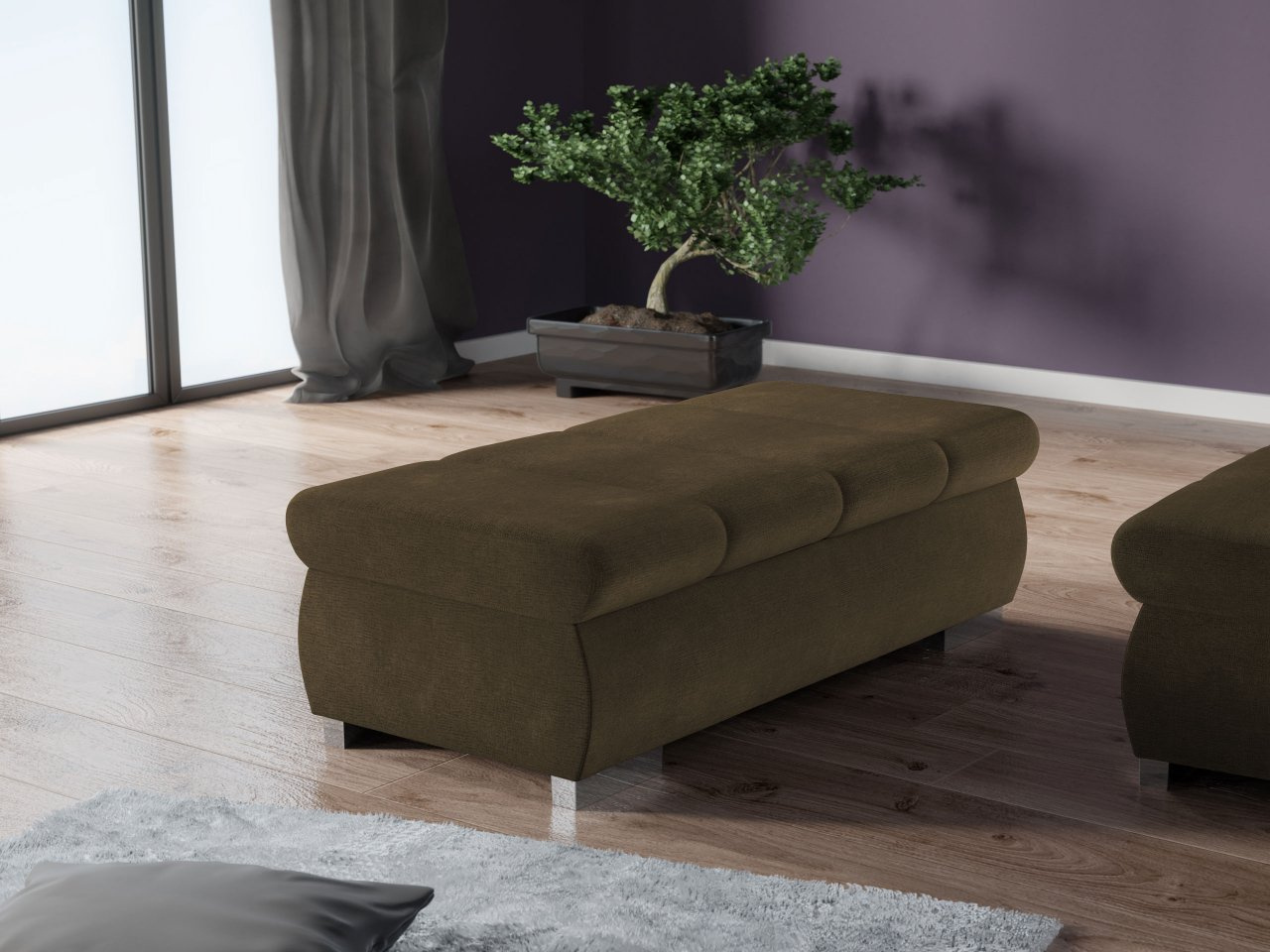 Taburetka Katana (tmavobéžová)