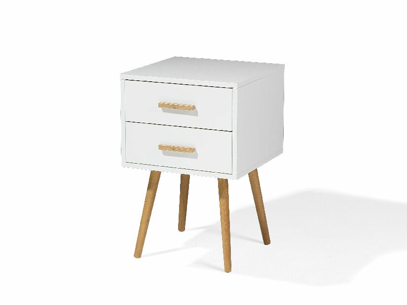 Noční stolek Alberta (bílá) menší (2 zásuvky) *výprodej