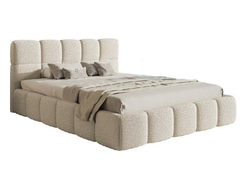Manželská postel 180 cm Cirsten olivová0 (s roštem) (s úl. prostorem) (béžová světlá + černá)