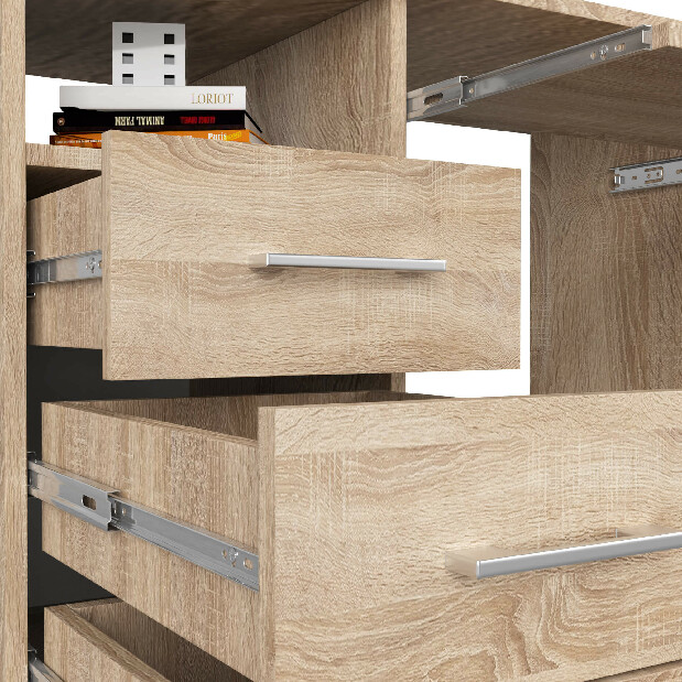 PC stůl Asegura (dub sonoma)