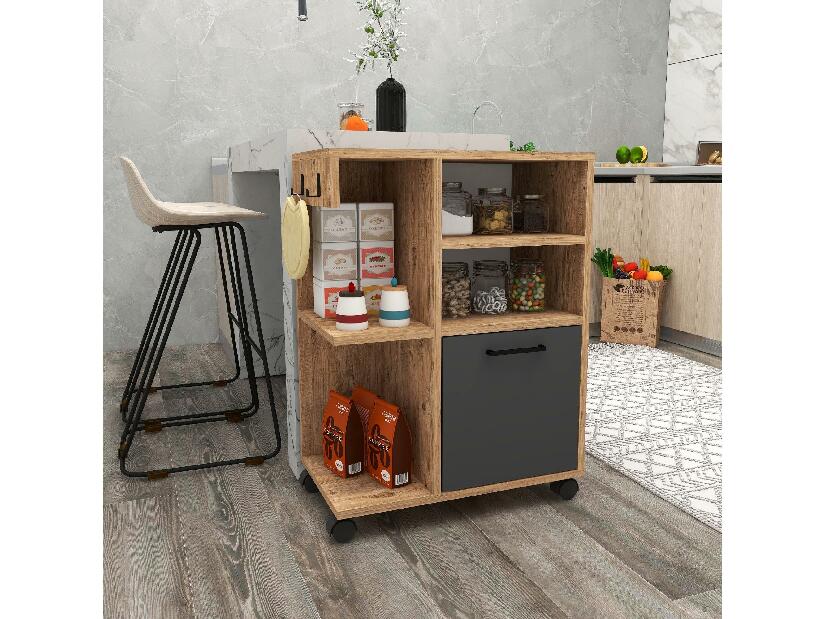 Koupelnová skříňka Rebooke (borovice atlantická + antracit)