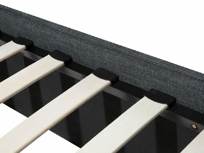 Manželská postel 160 cm VALDO (s roštem) (tmavě šedá)