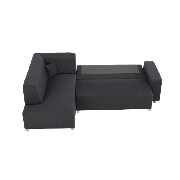 Rohová sedací souprava Colli šedočerná (L)