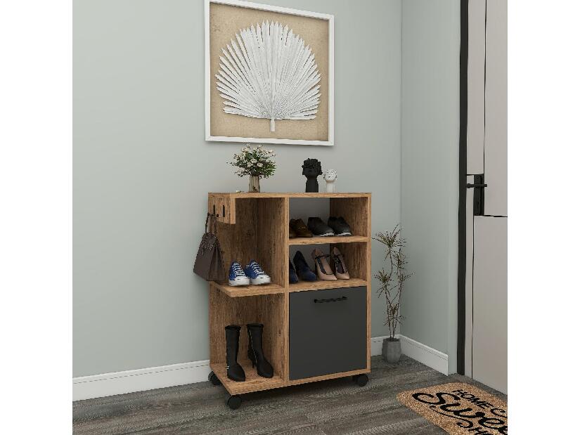 Koupelnová skříňka Rebooke (borovice atlantická + antracit)