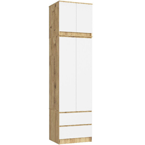 Nástavec skříně Desairado (dub artisan + bílá)