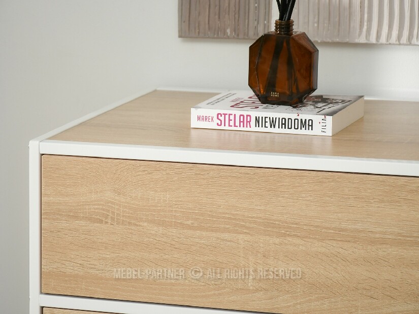 Komoda Soren Kom (sonoma + bílá)