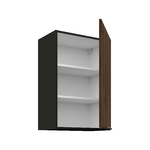 Horní kuchyňská skříňka Manana 50 G 72 1F (korpus: černá matná + fronta: ořech okapi)