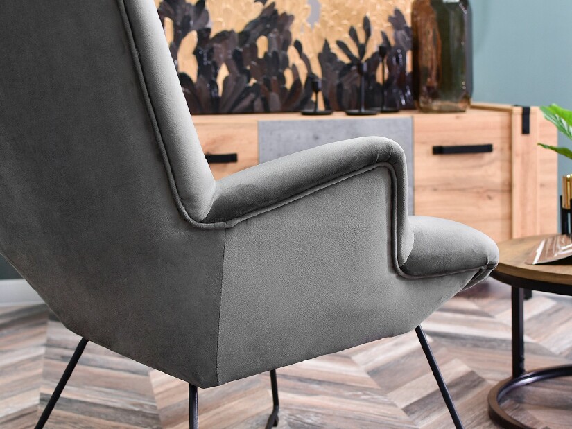 Relaxační křeslo Nuttshell (šedá + černá)
