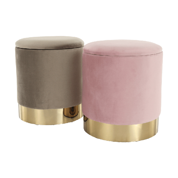 Taburet Annin (šedohnědá)