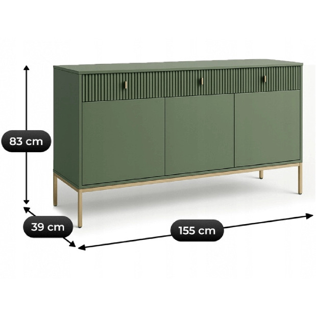 Komoda Militaba (černá)