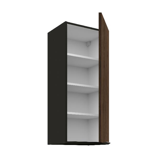 Horní kuchyňská skříňka Manana 40 G 90 1F (korpus: černá matná + fronta: ořech okapi)