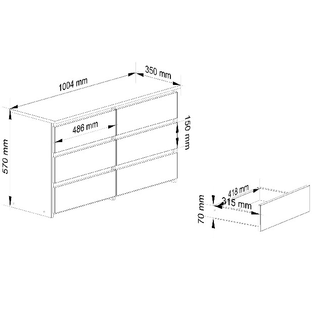 Komoda Crueldad (grafit)