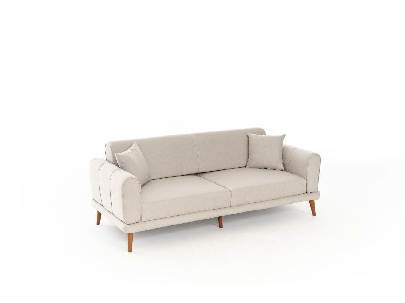 Pohovka trojsedačka Sorenella (krémová + ořech)