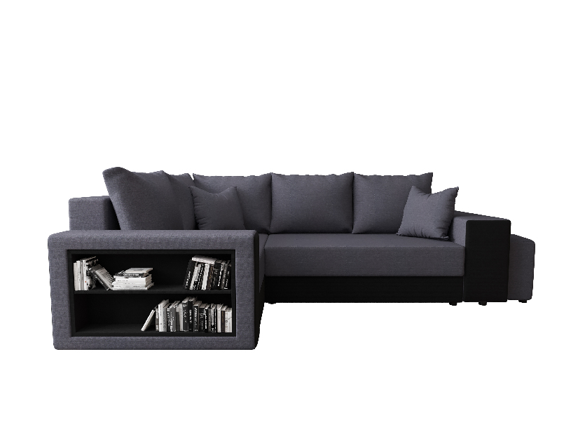 Rohová sedací souprava Dawn (šedá + černá)