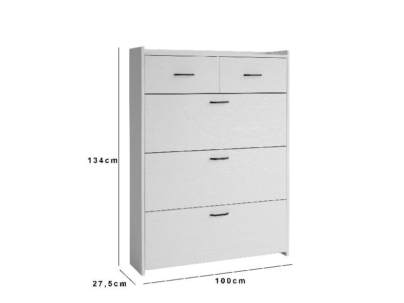 Botník (skříňka na boty) Franc 48 (bílé dřevo)