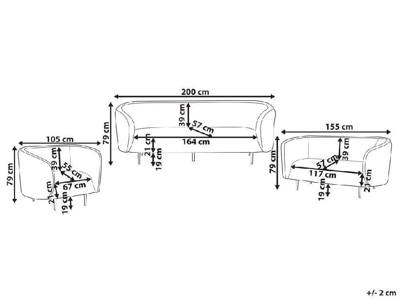 Sedací souprava 3+2+1 Leon (bílá)