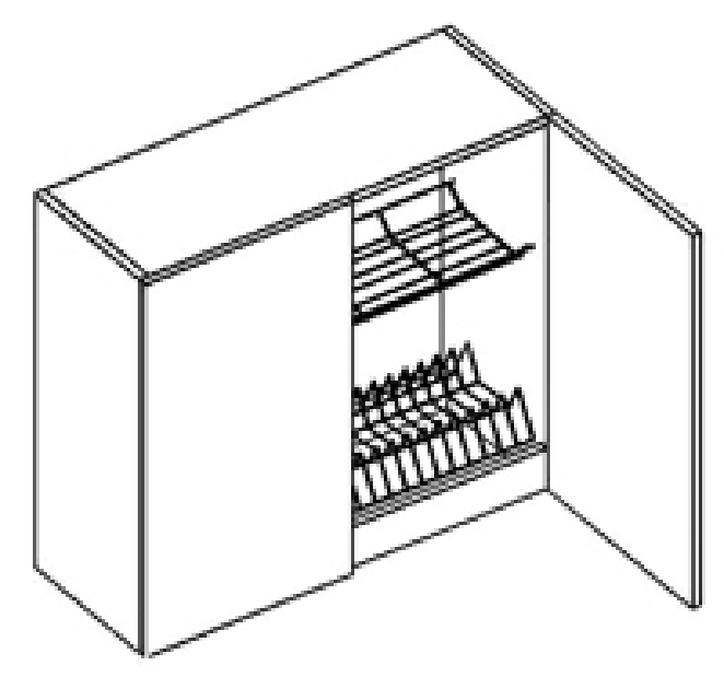 Horní kuchyňská skříňka Nora W80 s odkapávačem