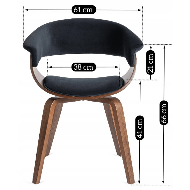  Jídelní židle Generosas 1 (černá + ořech)